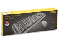 EVEREST ROUND KM-6282 Beyaz Kablosuz Q Multimedia Klavye + Mouse Set - 1